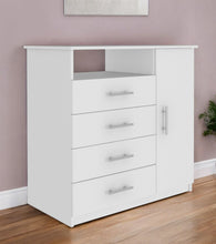 Load image into Gallery viewer, Four Drawer Combo Dresser With Open Shelf - White
