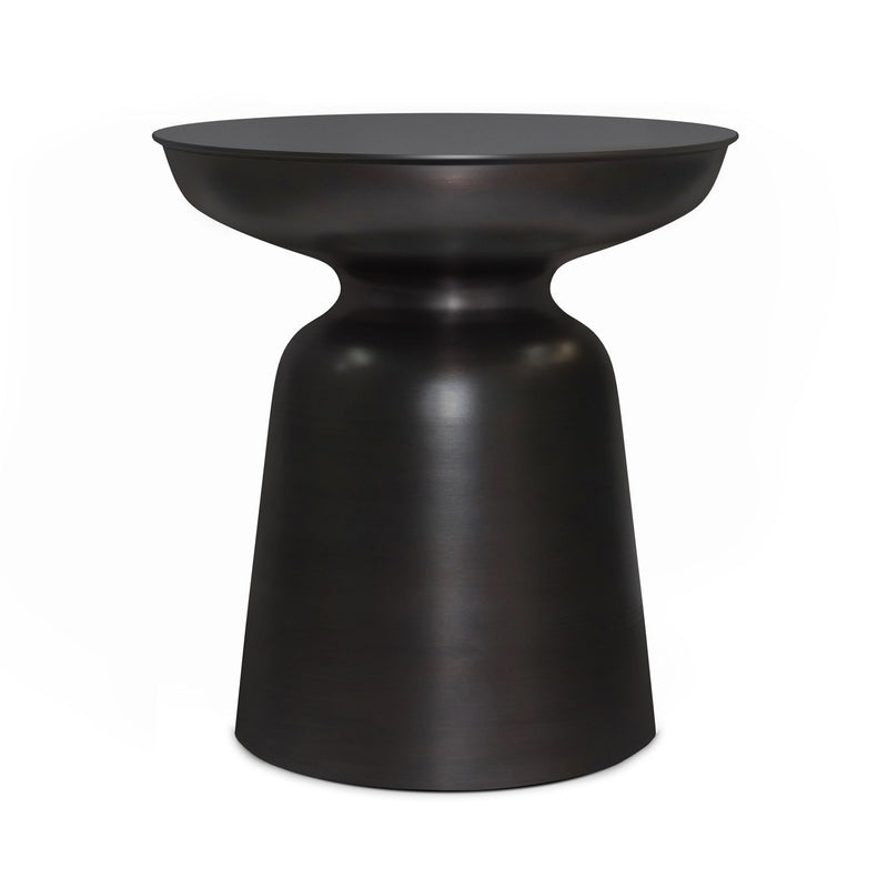 Round End Table Metal - Copper