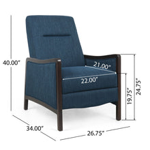 Load image into Gallery viewer, Drury - Contemporary Fabric Upholstered Pushback Recliner
