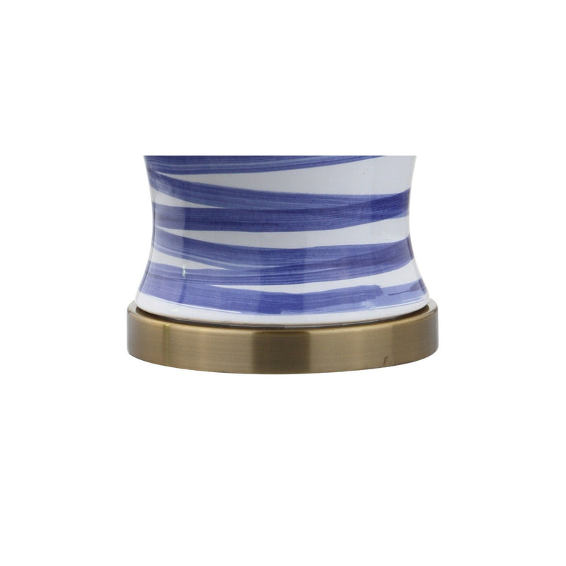 29" Novelty Table Lamp With Drum Shade - Blue