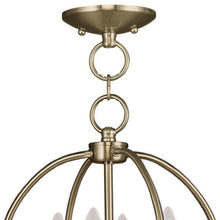 Load image into Gallery viewer, Four Light Metal Dimmable Chandelier With Shades - Brass / White
