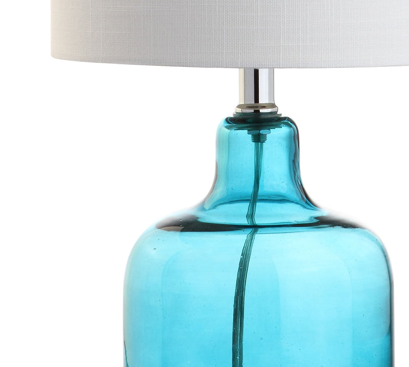 Novelty Desk Lamp LED With Drum Shade - Blue