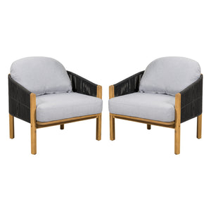 Grotta - Outdoor Wood Club Chair (Set of 2)