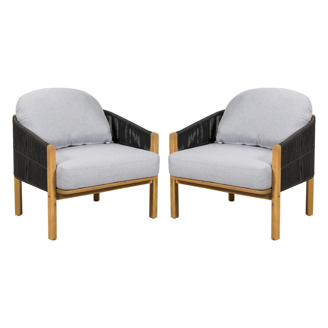 Grotta - Outdoor Wood Club Chair (Set of 2)