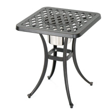 Load image into Gallery viewer, Outdoor Cast Aluminum Bistro Table With Ice Bucket - Black Copper
