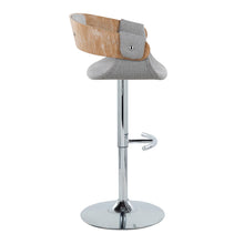 Load image into Gallery viewer, Elisa - Mid Century Modern Adjustable Barstool With Swivel With Rounded T Footrest (Set of 2)
