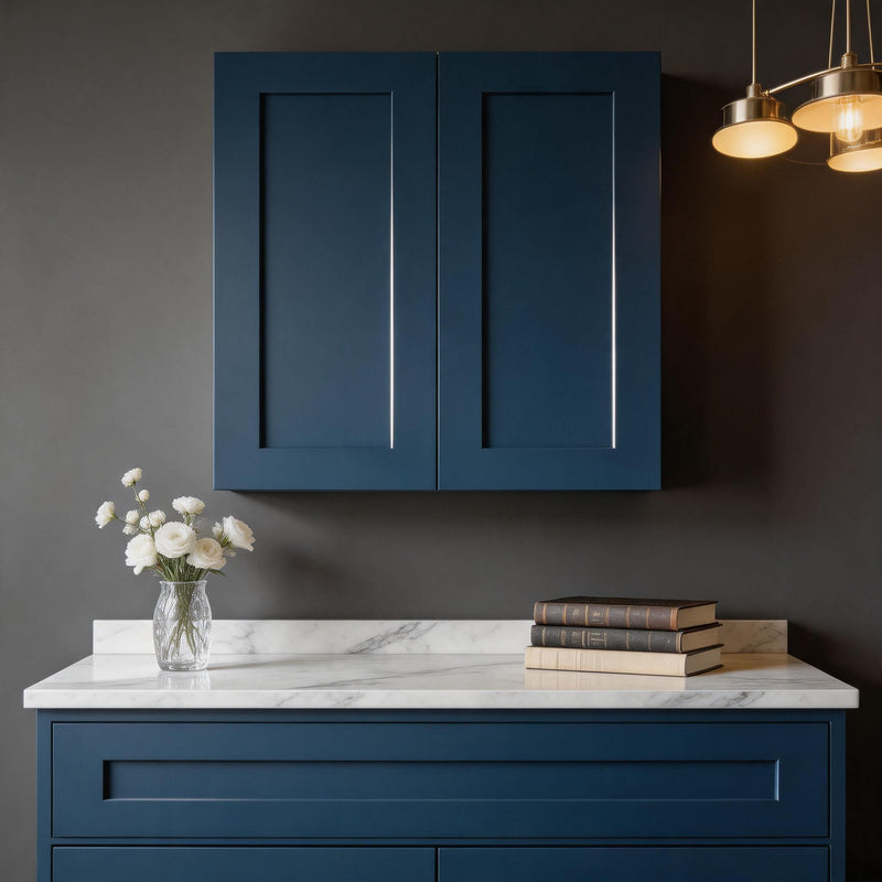 Shaker Wall Cabinet With Soft Close Hinges, Adjustable Shelves, Double Door