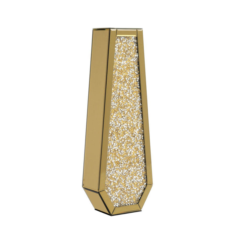 Floor Vase With Faux Crystals - Gold