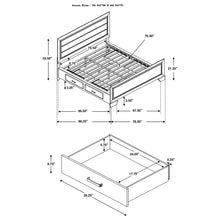 Load image into Gallery viewer, Kauffman - Queen Storage Panel Bed With Side Drawers - Dark Brown
