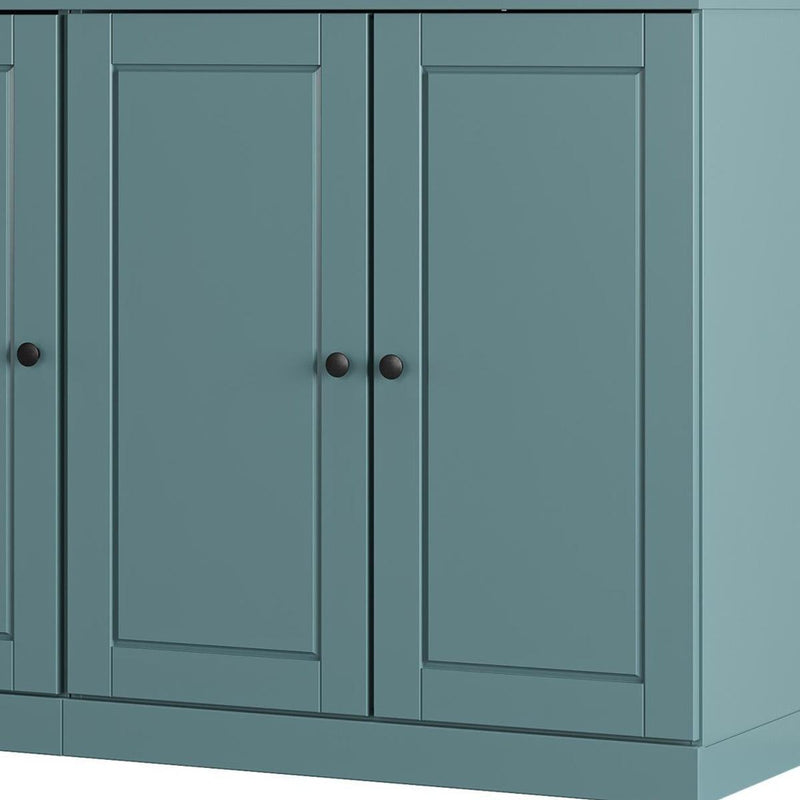 Solid Woodshoe Storage Cabinet (755967) - Aqua