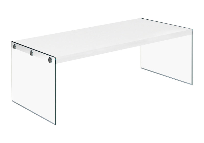 Glass Coffee Table - White And Clear