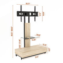 Load image into Gallery viewer, Adjustable Height Mobile TV Cart

