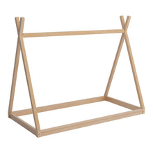 Load image into Gallery viewer, Wood Tent Bed For Kids, Montessori Style Low - Floor Bed, House-Shape Tent Bed Frame
