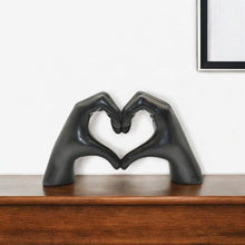 Load image into Gallery viewer, Heart Hands Tabletop Sculpture - Black
