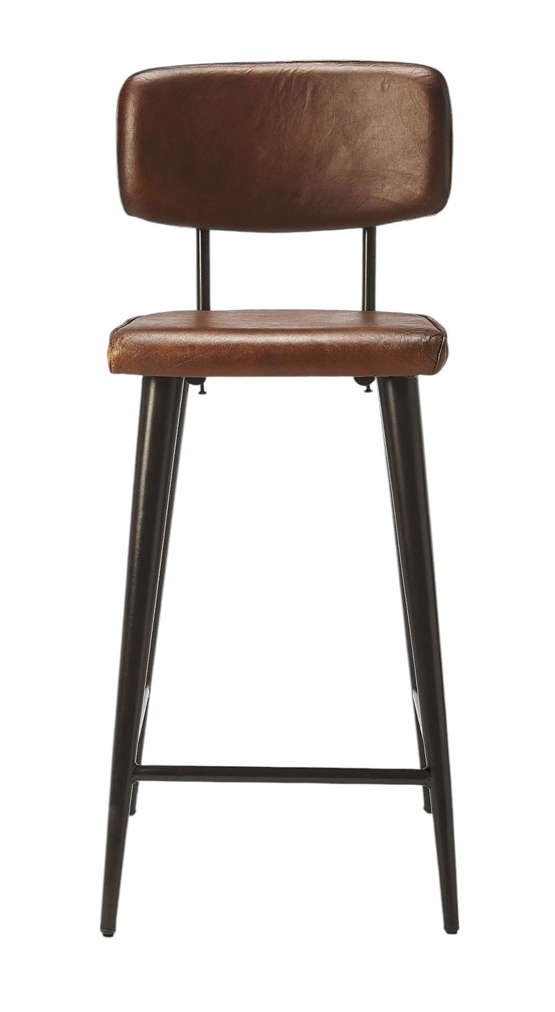 39" Iron Bar Chair - Brown / Black