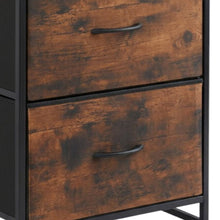 Load image into Gallery viewer, Fabric Metal And Wood Two Drawer Dresser - Black / Brown

