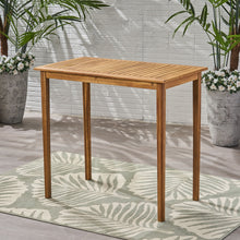 Load image into Gallery viewer, Outdoor Minimalist Acacia Wood Rectangle Bar Table
