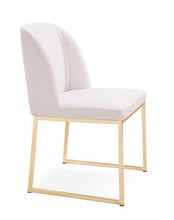 Load image into Gallery viewer, Upholstered Fabric Wing Back Dining Side Chairs (Set of 2) - White
