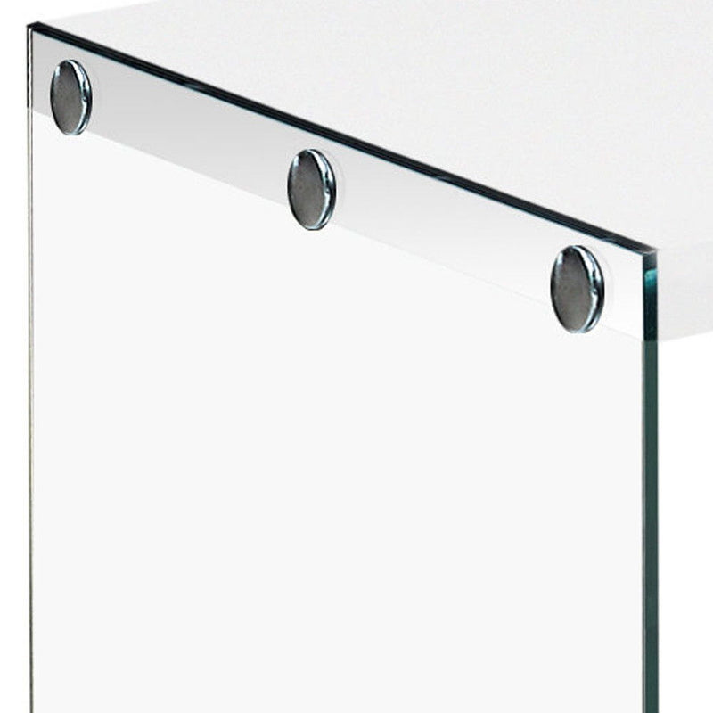 Glass Coffee Table - White And Clear