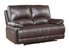 Load image into Gallery viewer, Love Seat Faux Leather Manual Reclining - Brown
