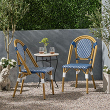 Load image into Gallery viewer, Outdoor Rattan And Aluminum French Bistro Chair Set
