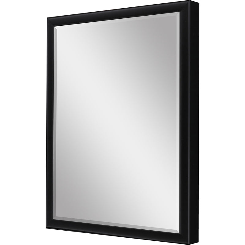 38" Solid Wood Framed Accent Mirror - Black