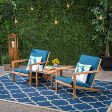 Load image into Gallery viewer, Celestaria - 3 Piece Outdoor Chat Set With Adirondack Chairs, Cushions And Side Table
