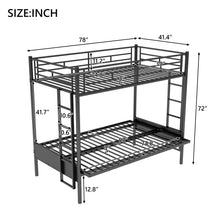 Load image into Gallery viewer, Twin Over Full Bunk Bed, Multifunction - Black

