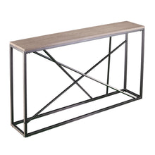 Load image into Gallery viewer, Faux Stone Frame Console Table - Taupe / Gray
