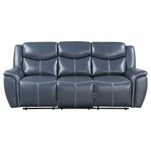 Load image into Gallery viewer, Stanwicke - Motion Reclining Sofa With Drop Down Table - Blue
