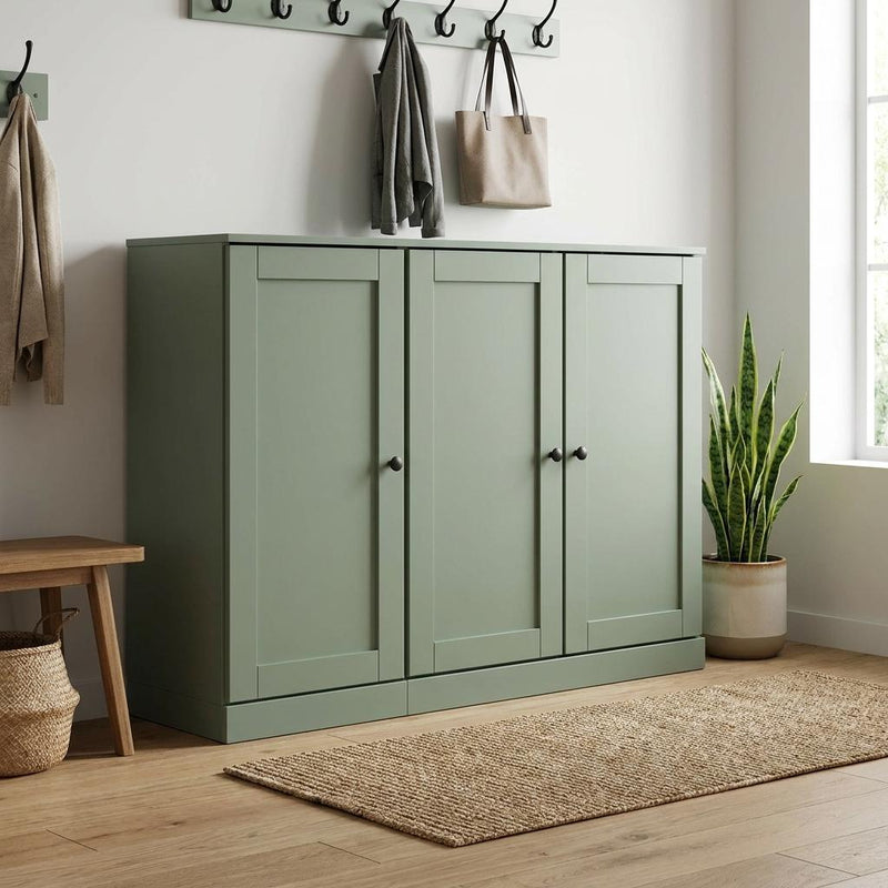 Solid Woodshoe Storage Cabinet (755983) - Sage