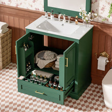 Load image into Gallery viewer, Bathroom Vanity With Sink, 1 Divided Drawer And 2 Soft Close Doors With Double Shelf
