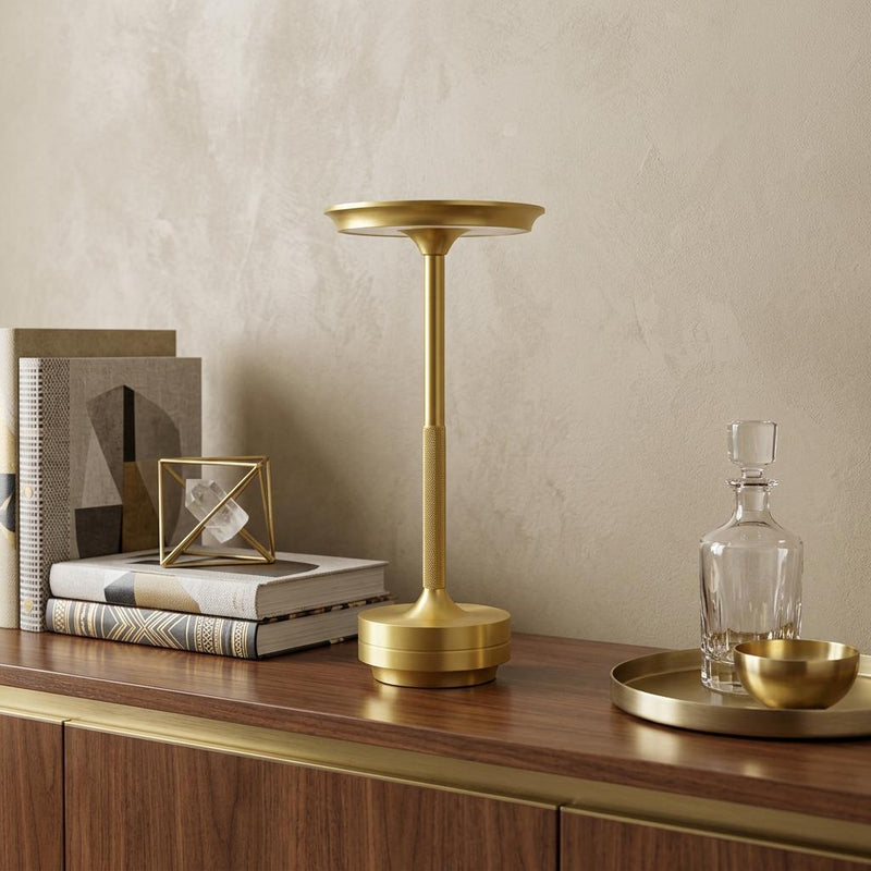 Round Lamp Base - Gold