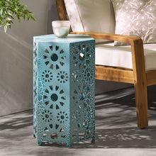 Load image into Gallery viewer, Galore - Side Table With Sunburst Cut Out Design
