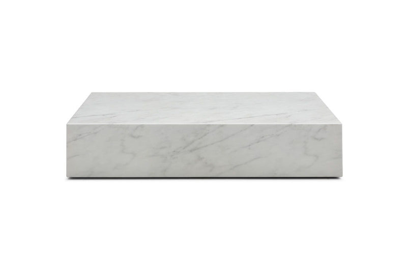 Genuine Marble Block Coffee Table (714506) - White