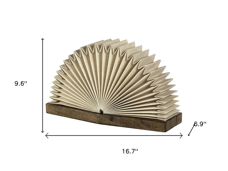 10" Geometric Table Lamp LED With Novelty Shade - Natural