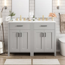 Load image into Gallery viewer, Bathroom Vanity With Ceramic Sink, Soft Close Doors, Flip Drawer, Double Layer Door Shelves
