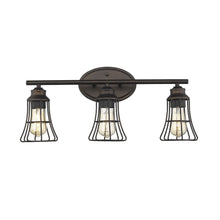 Load image into Gallery viewer, Three Light Cage Wall Light - Bronze

