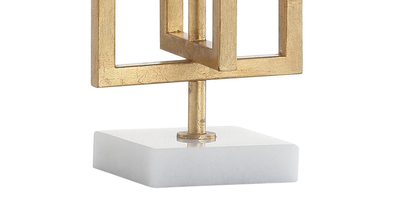 Novelty Table Lamp With Globe Shade - Gold