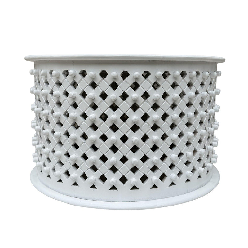 Round Drum Coffee Table (745563) - White