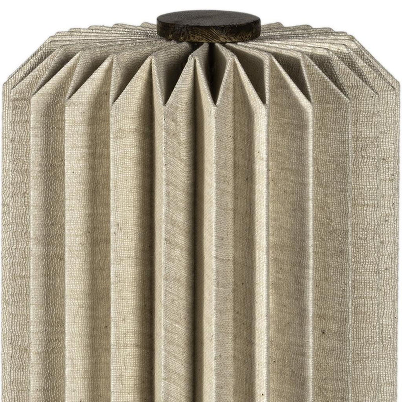 16" Geometric Bedside Lamp With Cylinder Shade - Natural