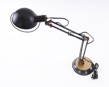 Load image into Gallery viewer, Metal Desk Table Lamp With Black Bowl Shade - Black
