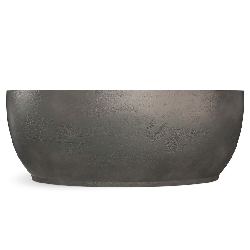 Aluminum Oval Solid Coffee Table - Graphite
