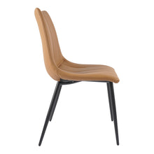 Load image into Gallery viewer, Upholstered Faux Leather Dining Side Chairs (Set of 2) - Tan
