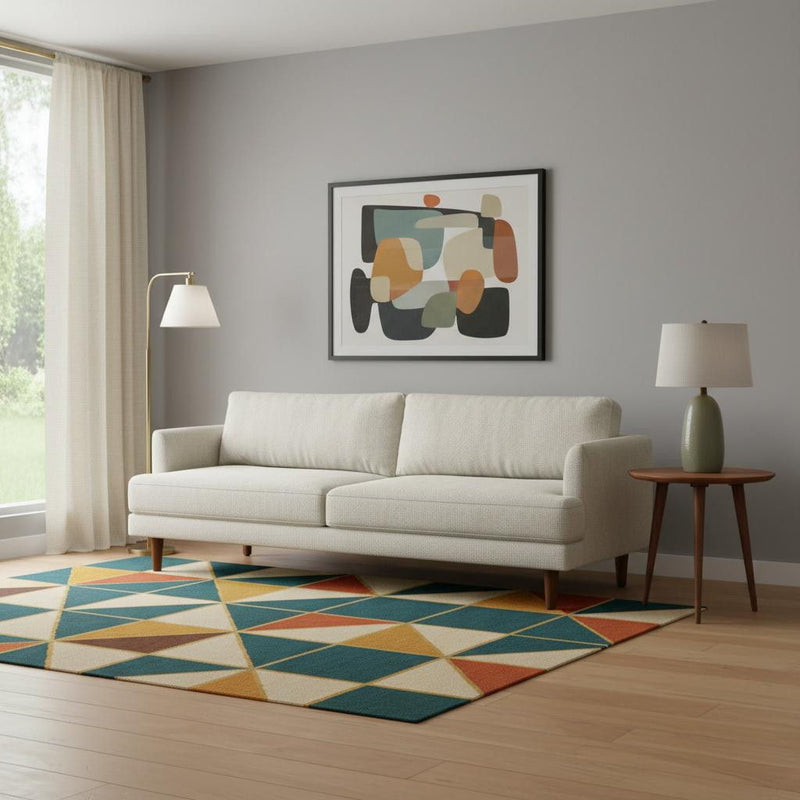 90" Fabric Sofa - Cream