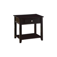 Load image into Gallery viewer, Manufactured Wood Square End Table With Drawer With Shelf - Black
