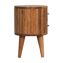 Load image into Gallery viewer, 18" Solid Wood Oval Two Drawer Nightstand - Natural
