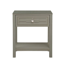 Load image into Gallery viewer, Dylan - Wooden End Side Table Nightstand With Glass Top And Drawer
