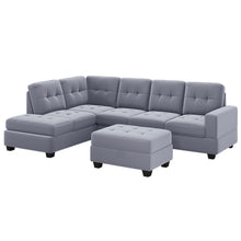 Load image into Gallery viewer, Orisfur. Modern Sectional Sofa with Reversible Chaise, L Shaped Couch Set with Storage Ottoman and Two Cup Holders for Living Room
