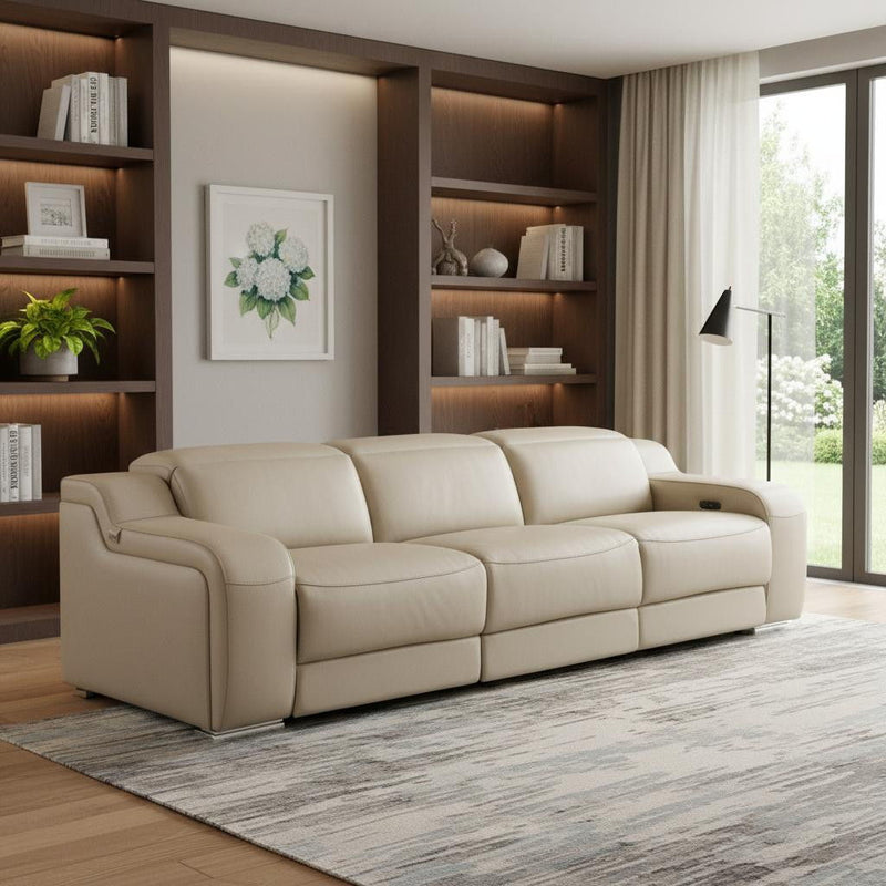 Reclining USB Sofa - Beige
